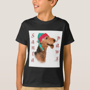Airedale Terrier Santa Paws T-shirt