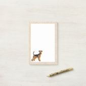 Airedale Terrier Schattige Bingley Terrier Hond Post-it® Notes (Op bureau)