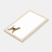 Airedale Terrier Schattige Bingley Terrier Hond Post-it® Notes (Schuin)