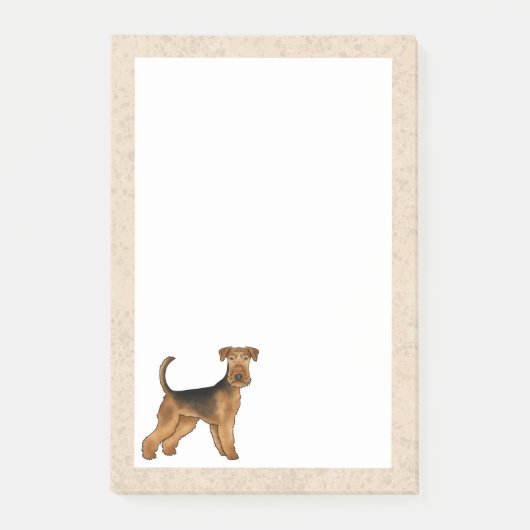 Airedale Terrier Schattige Bingley Terrier Hond Post-it® Notes (Voorkant)