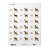 Airedale Terrier Schattige Cartoon Dog met aangepa Etiket (Full Sheet)