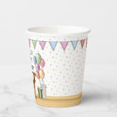 Airedale Terrier Schattige Dog Pastel Happy Birthd Papieren Bekers (Links)