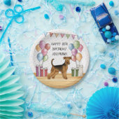 Airedale Terrier Schattige Dog Pastel Happy Birthd Papieren Bordje (Feest)