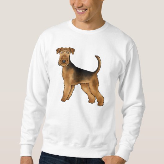 Airedale Terrier Schattige Waterside Terrier Honde Trui (Voorkant)