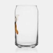 Airedale Terrier Schattigee Cartoon Dog met aangep Blikvorm Glas (Links)