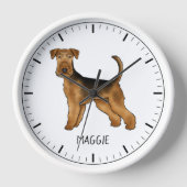 Airedale Terrier Schattigee cartoon hond en aangep (Voorkant)