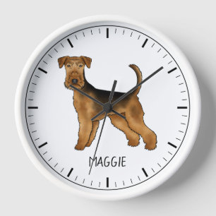 Airedale Terrier Schattigee cartoon hond en aangep