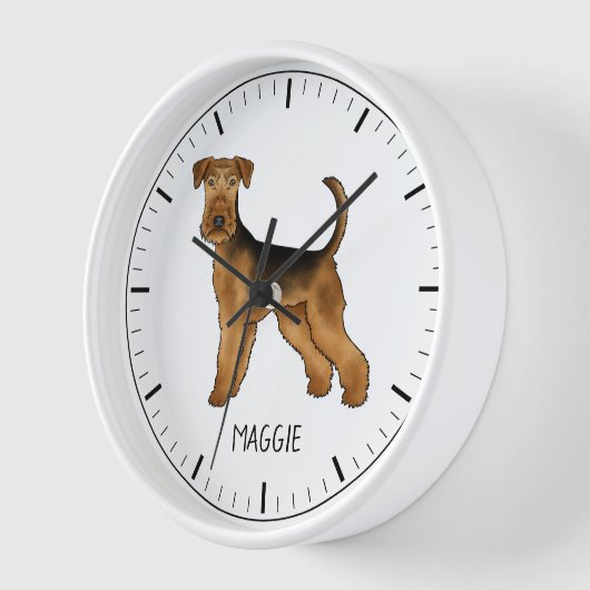 Airedale Terrier Schattigee cartoon hond en aangep (Hoek)