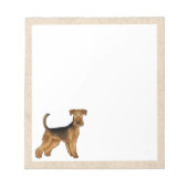 Airedale Terrier Schattigee Cartoon Hond Illustrat Notitieblok (Voorkant)