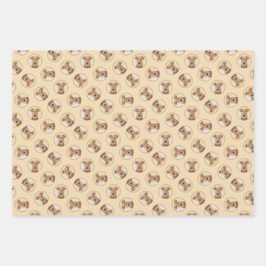 Airedale Terrier Schilderen Schattigee Originele H Inpakpapier Vel (Voorkant)