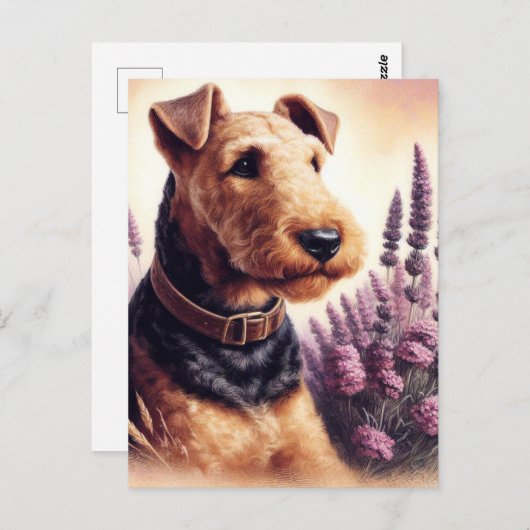  Airedale Terrier schilderij Briefkaart (Voorkant / Achterkant)