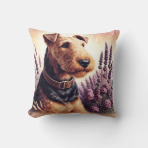 Airedale Terrier schilderij Kussen