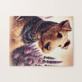  Airedale Terrier schilderij Legpuzzel (Horizontaal)