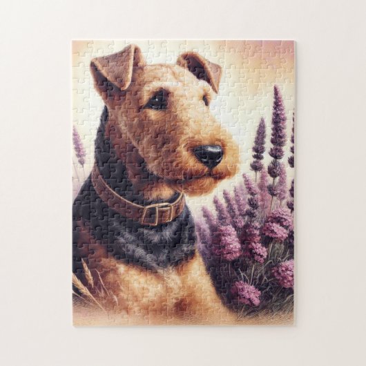  Airedale Terrier schilderij Legpuzzel (Verticaal)