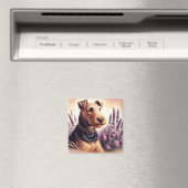  Airedale Terrier schilderij Magneet (Insitu (Vaatwasser))