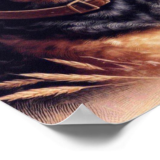  Airedale Terrier schilderij Poster (Hoek)