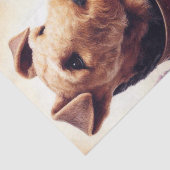  Airedale Terrier schilderij Tissuepapier (Detail)