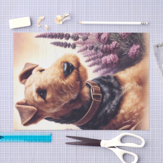  Airedale Terrier schilderij Tissuepapier (Craft)