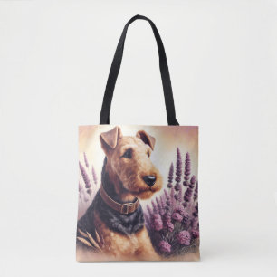 Airedale Terrier schilderij Tote Bag