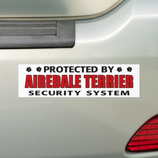 Airedale Terrier Security Bumpersticker (Op auto)
