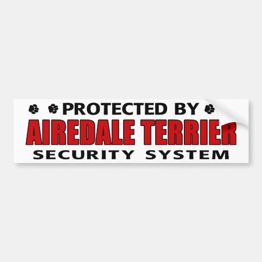 Airedale Terrier Security Bumpersticker (Voorkant)