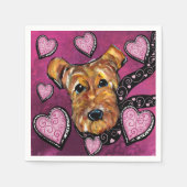 AIREDALE TERRIER SERVET (Voorkant)