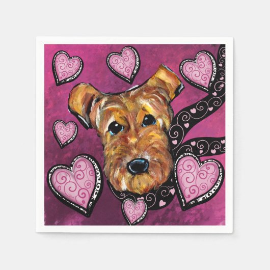 AIREDALE TERRIER SERVET (Voorkant)