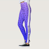 Airedale Terrier Silhouette Blue Paars Ombre Leggings (Links)