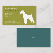 Airedale Terrier Silhouette Custom Hondenras Visitekaartje (Voorkant / Achterkant)