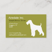 Airedale Terrier Silhouette Custom Hondenras Visitekaartje (Voorkant)