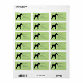 Airedale Terrier Silhouette Etiket (Full Sheet)