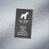 Airedale Terrier Silhouette Magnetisch Visitekaartje (Voorbeeld)