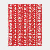 Airedale Terrier Silhouettes Dogs Kerstrood Fleece Deken (Voorkant)