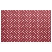 Airedale Terrier Silhouettes Pattern Red en White Stof (Yard (91,4 cm))