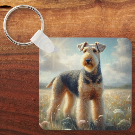 Airedale Terrier Sleutelhanger (Voorkant)