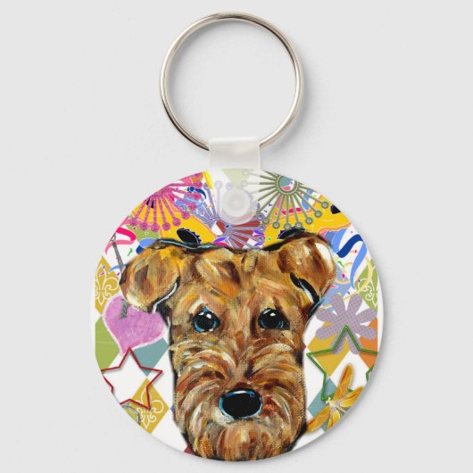 AIREDALE TERRIËR SLEUTELHANGER (Voorkant)