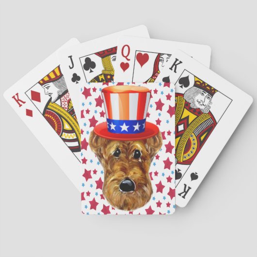 AIREDALE TERRIËR SPEELKAARTEN (Achterkant)