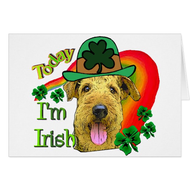 Airedale Terrier St. Patrick's Day (Voorkant Horizontaal)