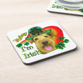 Airedale Terrier St. Patrick's Day Bier Onderzetter (Linkerzijde)