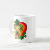Airedale Terrier St. Patrick's Day Koffiemok (Voorkant links)
