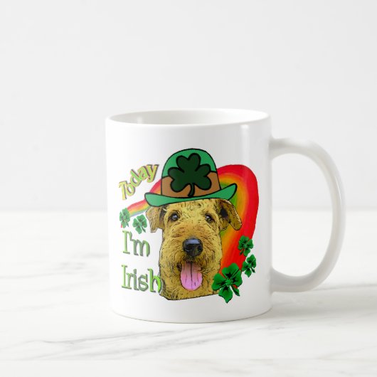 Airedale Terrier St. Patrick's Day Koffiemok (Rechts)
