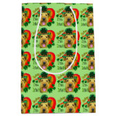 Airedale Terrier St Patricks Day Medium Cadeauzakje (Voorkant)
