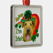 Airedale Terrier St. Patrick's Day Metalen Ornament (Rechts)