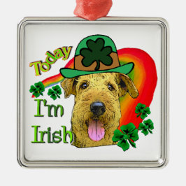 Airedale Terrier St. Patrick's Day Metalen Ornament