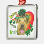 Airedale Terrier St. Patrick's Day Metalen Ornament (Links)