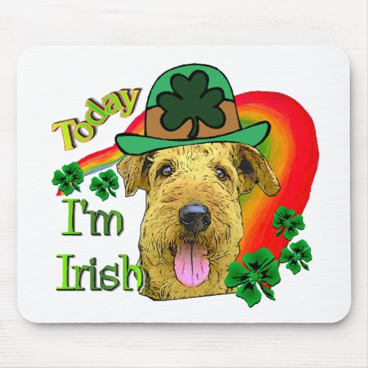 Airedale Terrier St. Patrick's Day Muismat (Voorkant)
