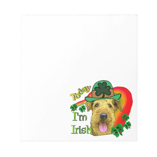 Airedale Terrier St. Patrick's Day Notitieblok (Voorkant)
