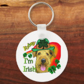 Airedale Terrier St. Patrick's Day Sleutelhanger (Voorkant)