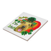 Airedale Terrier St. Patrick's Day Tegeltje (Zijkant)