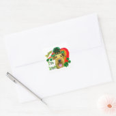 Airedale Terrier St. Patrick's Day Vierkante Sticker (Envelop)